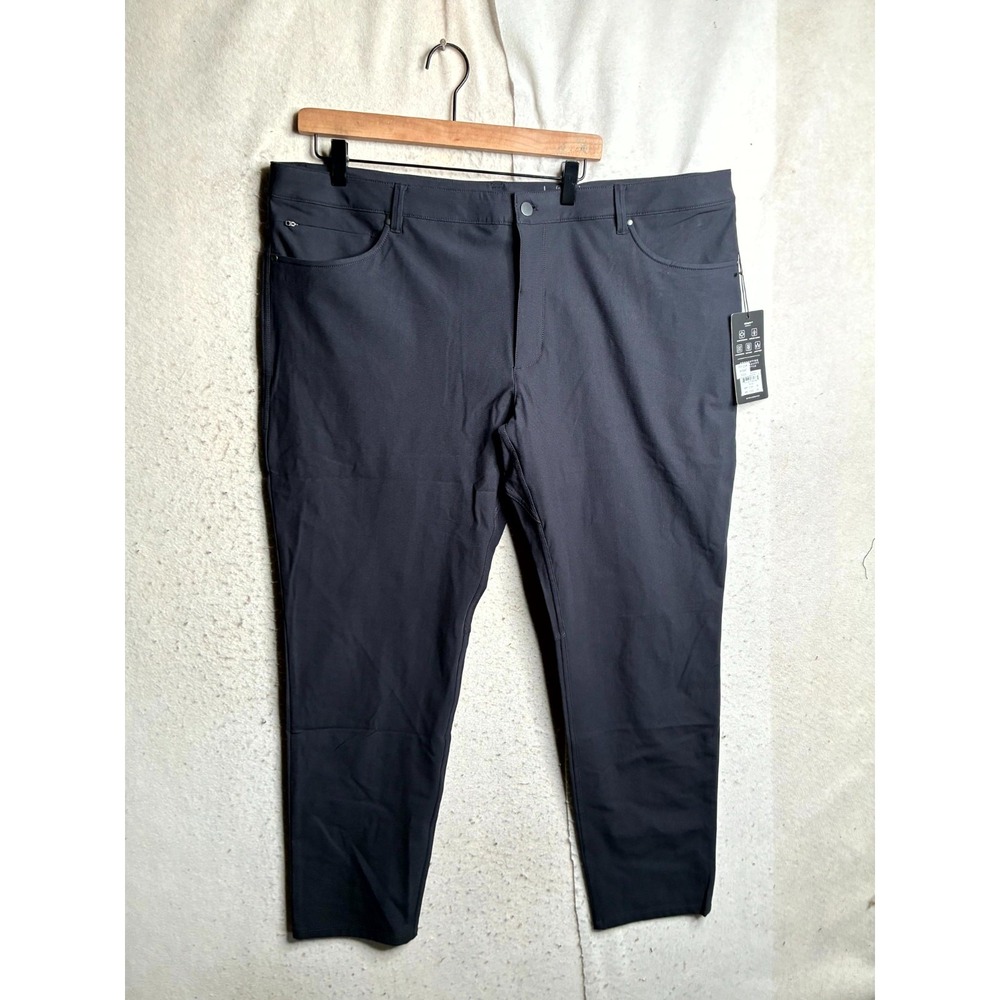 7Diamonds Infinity Pants Men 42x30 Charcoal Gray Mid Rise 4 Way Stretch Slim Fit
